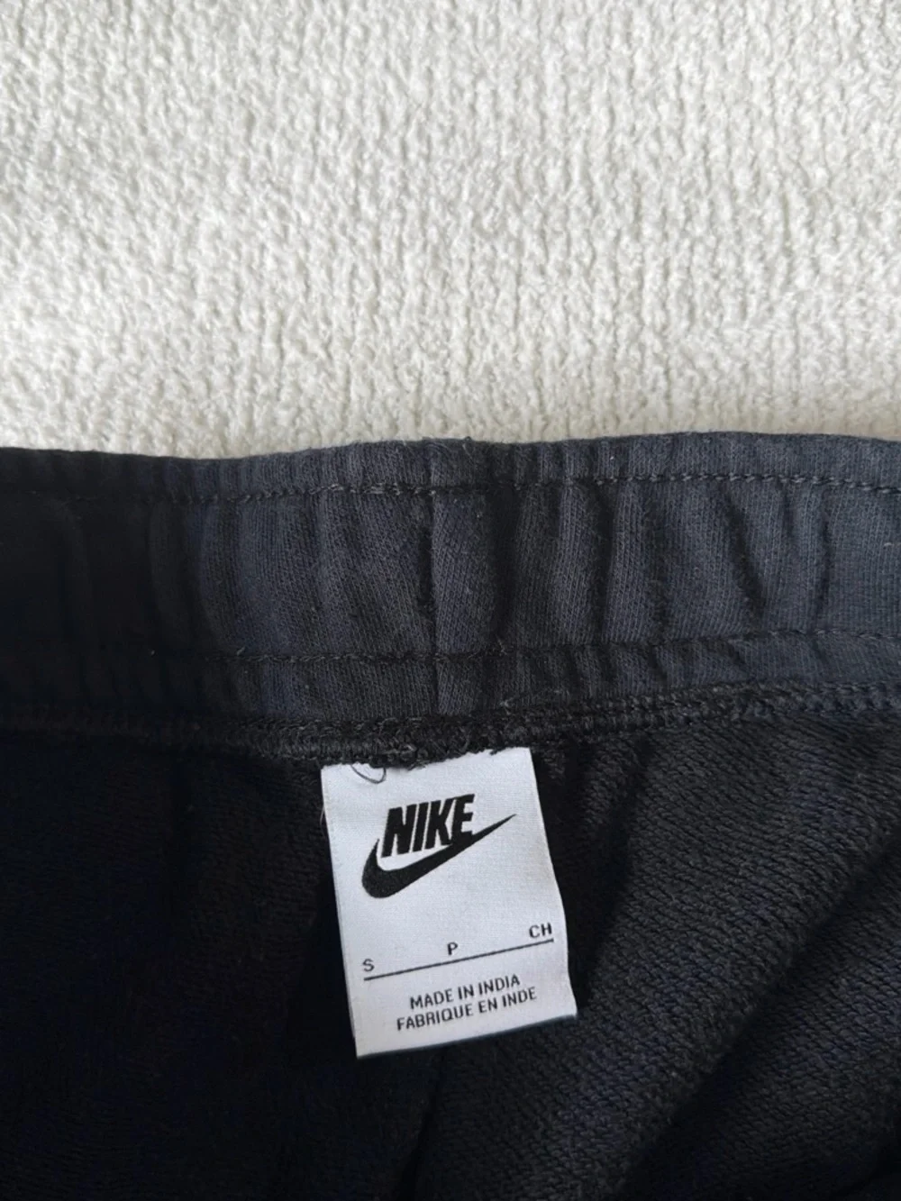 Nike Black Womems Jogger Sweatpants with White Swoosh
